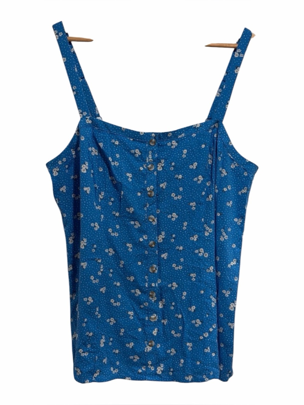 2/$30 Torrid Fit & Flare Sleeveless Tank Camisole Speckled Daisy Blue NWT